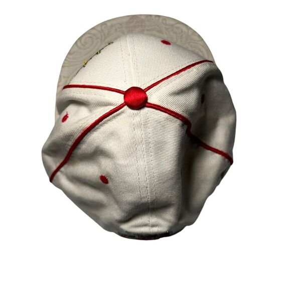 Avirex Fitted Cap Hat Men's Size 7 1/8 White/Red King Sword Retro Hiphop Y2K - Picture 3 of 7